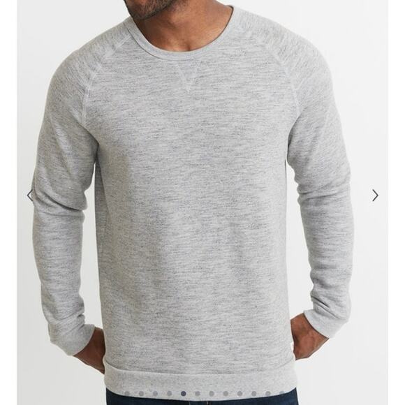 Marine Layer Men's Sherpa Crew Pullover in Heather Grey Size XXL - Picture 1 of 10